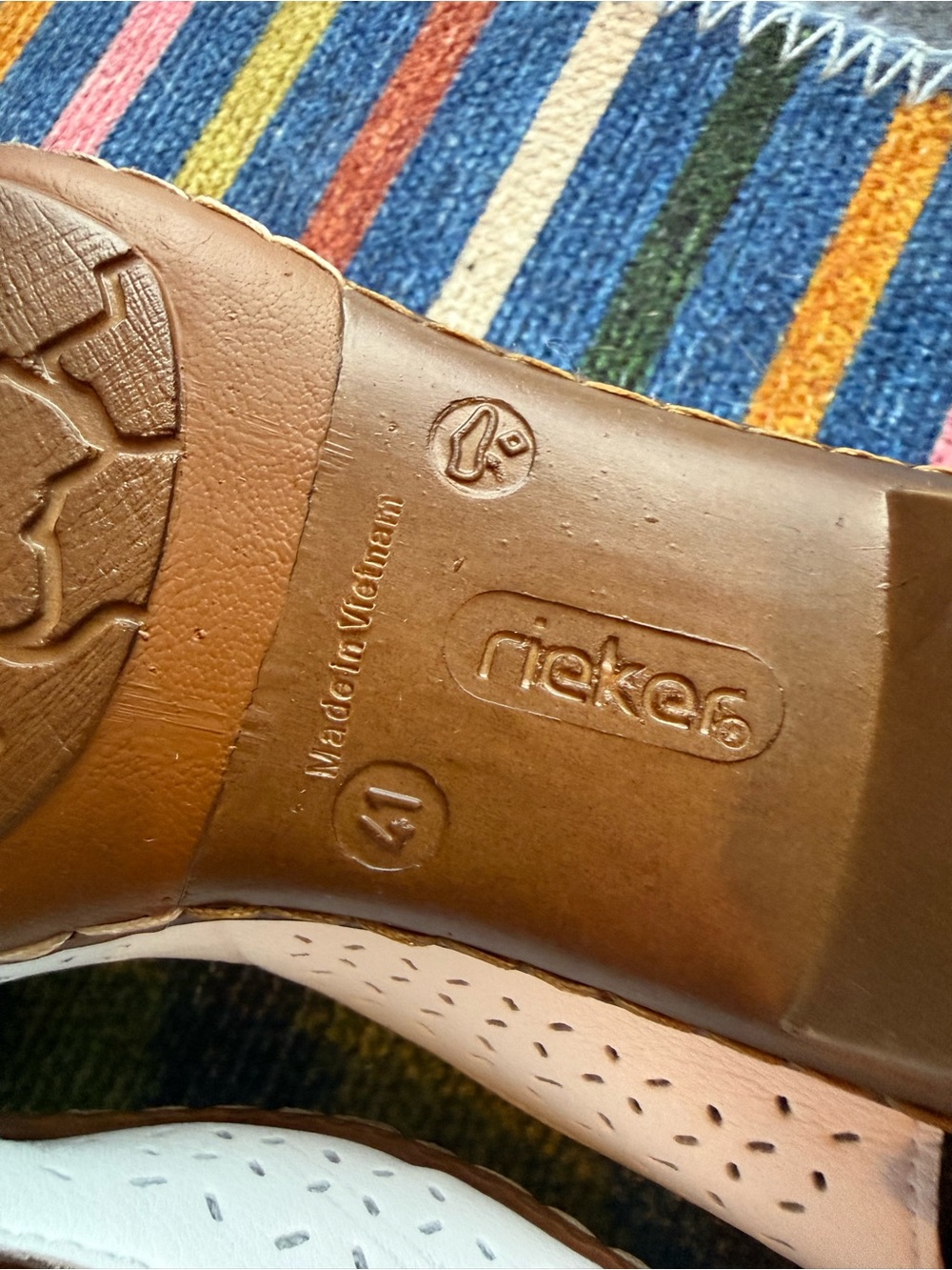 Rieker White Kitten-Heel Slingback Mules - Picture 6 of 8